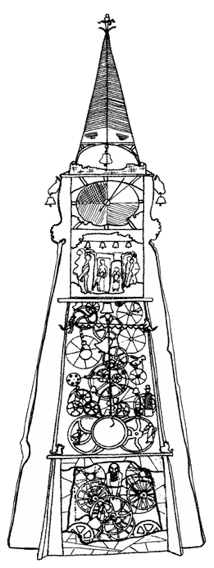 illustration of the millennium clock tower